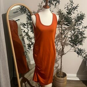 Karl Lagerfeld Vibrant Orange Midi Dress